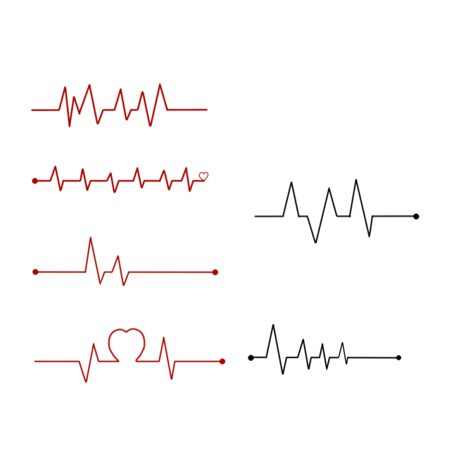 自制心电图，心跳免抠png素材  #陆星...