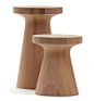 ZEN CAP, ZEN STOOL & ZEN APPLE design Ludovica+Roberto Palomba (Outdoor handcrafted from blocks of solid Canadian Red Cedar, with inlay effect.)