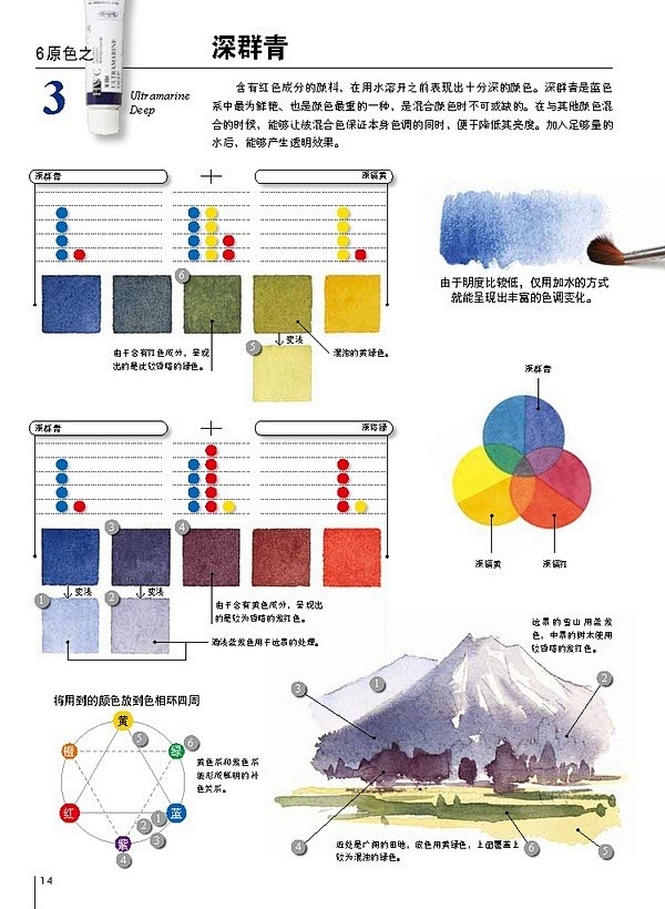 日本绘画大师铃木辉实的水彩画配色心得——...
