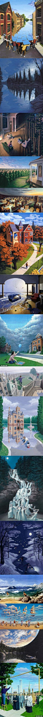 Paintings of Rob Gonsalves that never cease to amaze.