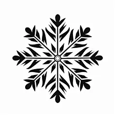 雪花剪影AI图元素