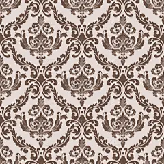 矢量缎无缝模式背景。古典奢华的老式锦缎装饰，皇室维多利亚无缝纹理的壁纸，纺织品，包装。精美的花卉巴洛