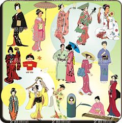  穿和服的女人  - 源文件下载【酷图网】穿和服,穿和服的人物,卡通和服人物,日式服装,日式和服,日本人物形象,卡通日本人物,日本情侣和服,设计,动漫动画,动漫人物,