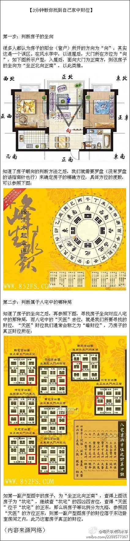 【风水学小知识：3分钟教你找到自己家中财...