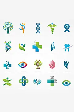 生命基因科学医疗LOGO元素