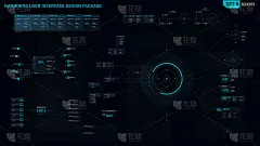 Futuristic user interface design element set 08