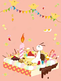生日蛋糕背景矢量图 设计图片 免费下载 页面网页 平面电商 创意素材