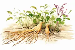 人参中药材中草药插画