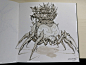 Inktober day 10! Gigantic Spider, Jordy Knoop : Woo! Today's topic was "gigantic" so I drew a huge ass spider with some lads chilling on top. I love inktober for the experimentation that it allows! Wanted to switch things up and bring out the Co