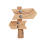 Wooden Street Sign  3D Icon
