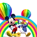 儿童节装饰彩虹米老鼠卡通素材