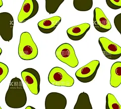 牛油果  - 源文件下载【酷图网】牛油果,卡通,花,数码,印花,