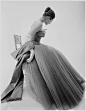 Wearing a Hardy Amies gown 1953