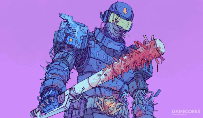 我们曾经推荐过的这位艺术家为《赛博朋克2077》绘制了封面插画