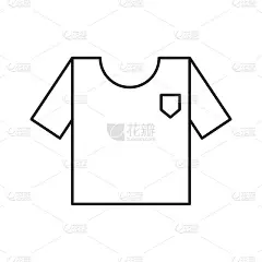 t恤图标。运动的衣服。夏天穿的。纺织品的标志。平的迹象。简单的设计。矢量插图。股票的形象。