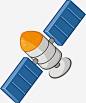 蓝灰色卡通人造卫星png免抠素材_新图网ixintu.com