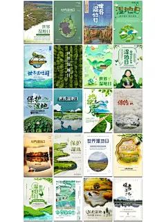 保护湿地和生态环境！世界湿地日ps海报 - 小红书