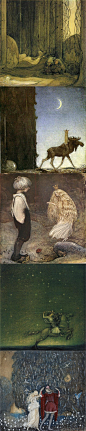 北欧艺术｜1910年代瑞典插画大师John Bauer绘制的北欧神话故事 ​​​​