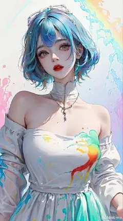 ai绘画插图卡通女神动漫壁纸美图，_七行情书_2023年03月30日_微头条-今日头条