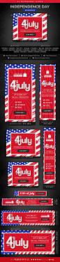Independence Day Sale Banners - Banners & Ads Web Elements