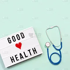 医疗保健和医疗理念。带字灯箱和听诊器。健康的愿望
