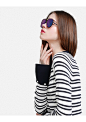 CHARLES&KEITH 女士墨镜 CK3-11280250 防紫外线不规则形太阳镜-tmall.com天猫
