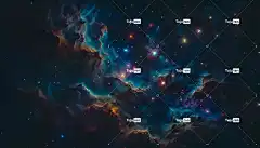 Ai产生的 宇宙的 天上的 小行星 碰撞 热带 星云 星星 宇宙