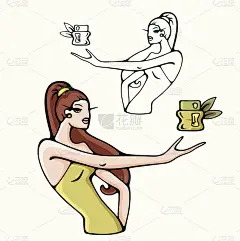 时尚女性矢量插画系列