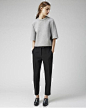 PANTS: Black Cropped Trousers