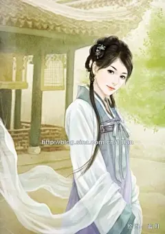 彼岸花。手绘，古风，美人。