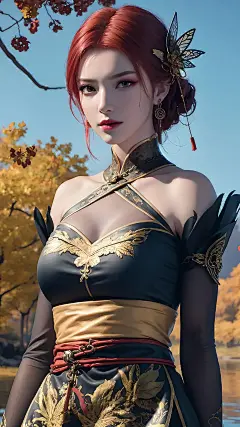 《斗破苍穹》国漫女神雅妃AI绘画：颜值逆天，难怪萧炎会心动_壁纸_手机_高清