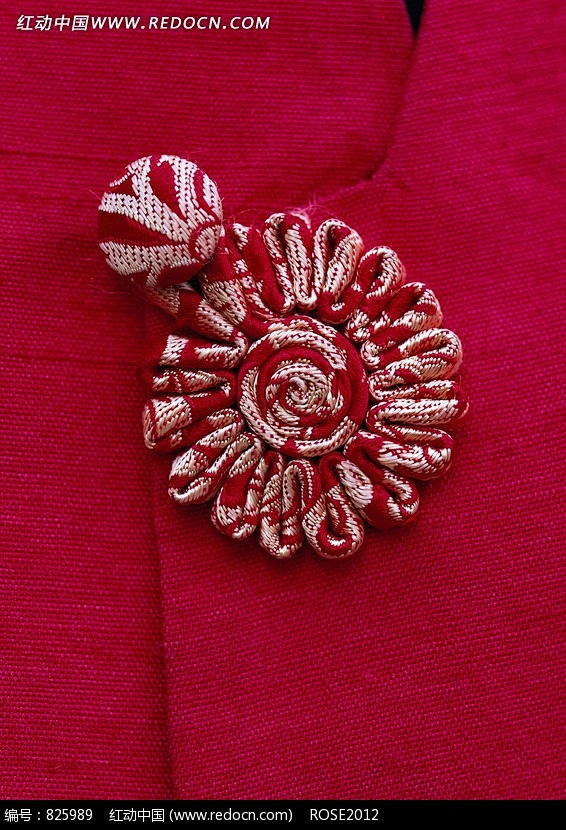 红色中国传统服装盘扣特写图片(编号:825989)_珠宝服饰_生活百科_图片素材