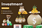15个现代投资理财金融3d立体图标ui界面设计icons素材 Investment 3D Icon插图