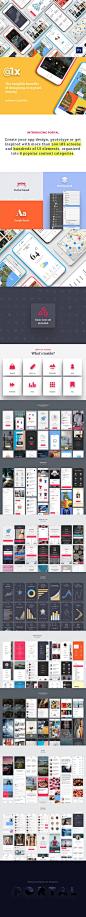 社交购物类APP UI工具包 PORTAL UI PACK @1x FOR PHOTOSHOP 