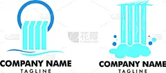 品牌名称,瀑布,图标,商务,清新,模板,现代,波浪,布置,流动