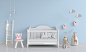 可爱儿童房间婴儿室内家居电商展示场景背景海报高清JPG图片素材