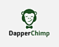 Dapper Chimp 猩猩 猴子 动物 服务员 绿色 领结 头像 商标设计  标志 logo 国外 外国 国内 品牌