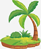 卡通椰树设计ai免抠素材_新图网 https://ixintu.com 植物设计 绿色精美 插画 健康 精美 海边