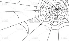矢量图的白色背景上的蜘蛛网
