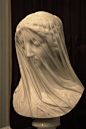 《蒙面纱的处女》（The Veiled Virgin），作者Giovanni Strazza。 #采集大赛#