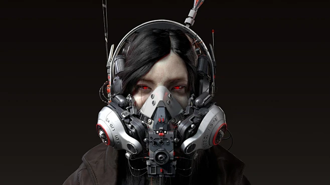 Girl in a Helmet , Valentin Erbuke : Personal project done after work ...