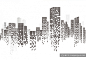 城市建筑夜景矢量插图设计素材Building and City Illustration :  