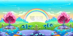 景观的彩虹的梦