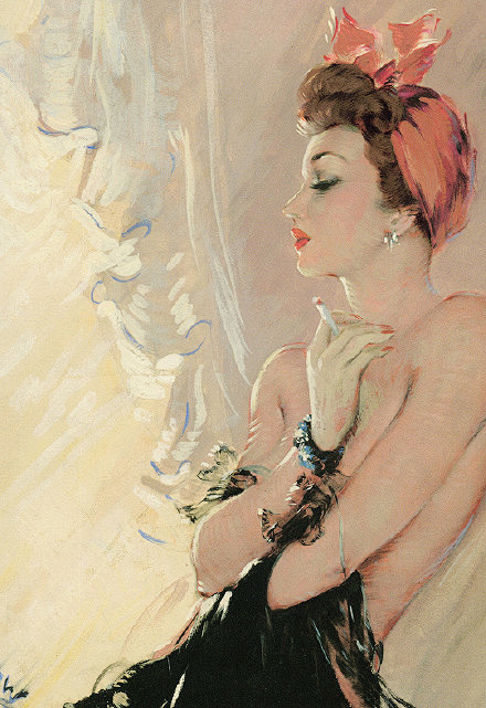 复古女郎。英国插画家David Wrig...