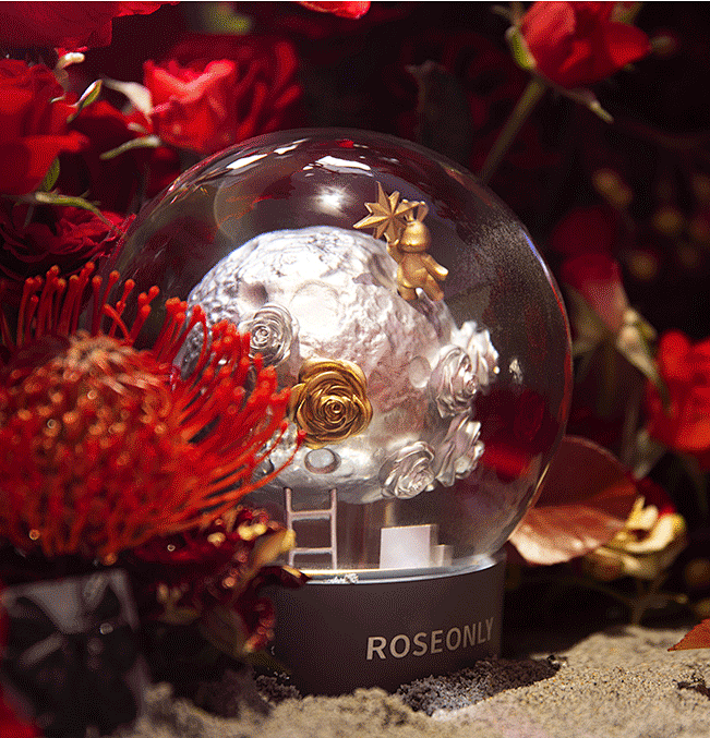 ROSEONLY玫瑰家居水晶玻璃球摆件永...