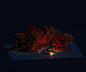 voxel Magicavoxel pixelart lowpoly Isometric 3D voxelart japan river