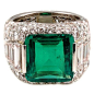 BULGARI  Emerald Diamond Ring