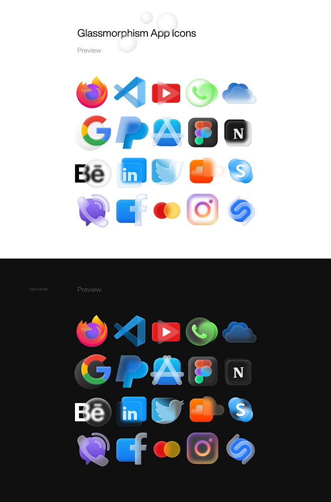 App Icons — Glassmor...