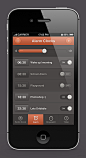 iPhone Alarm Clocks App Design 界面设计