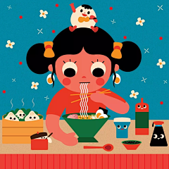 Li鸡腿菇娘采集到扁平插画